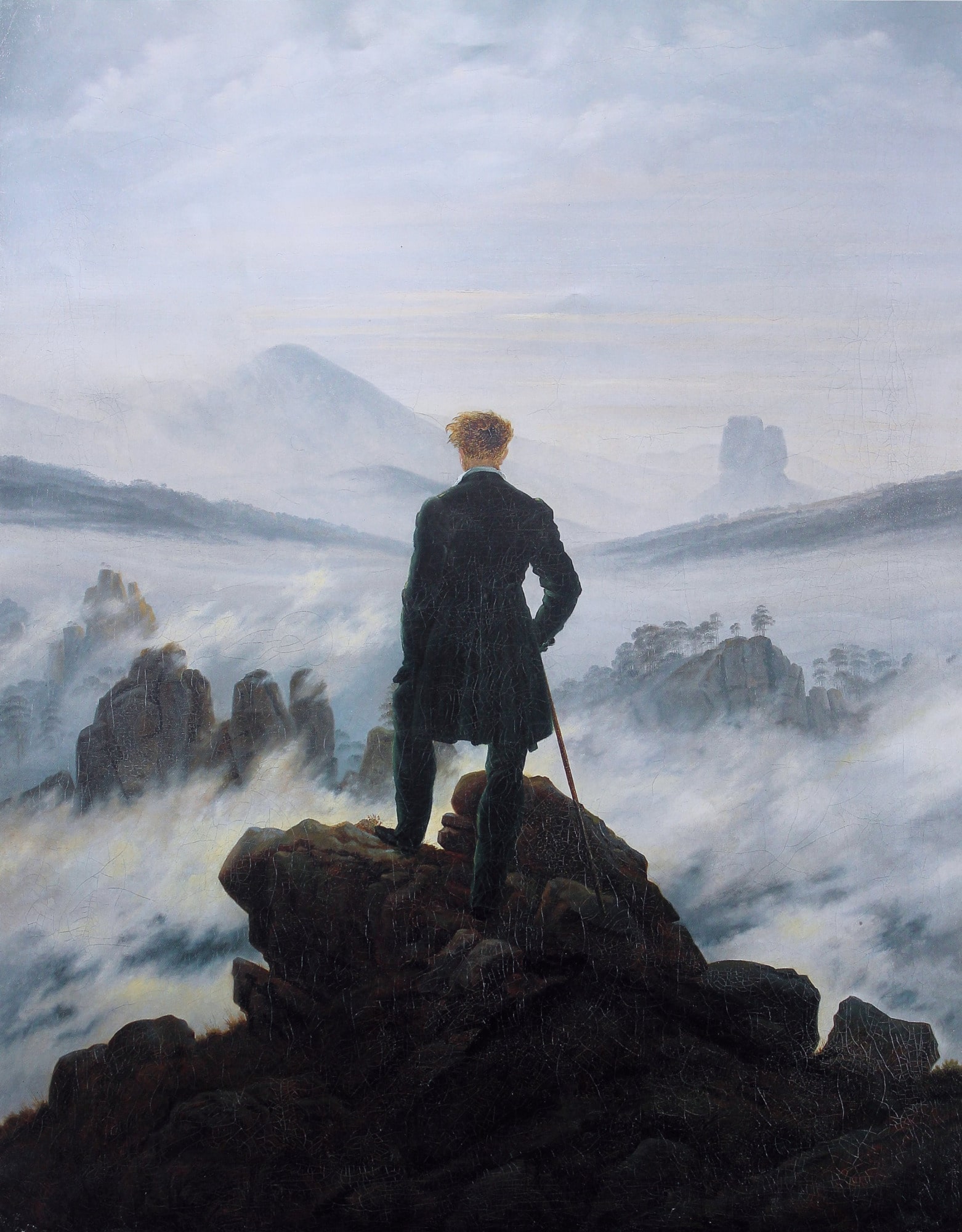 Caspar Friedrich. El caminante sobre mar de nubes